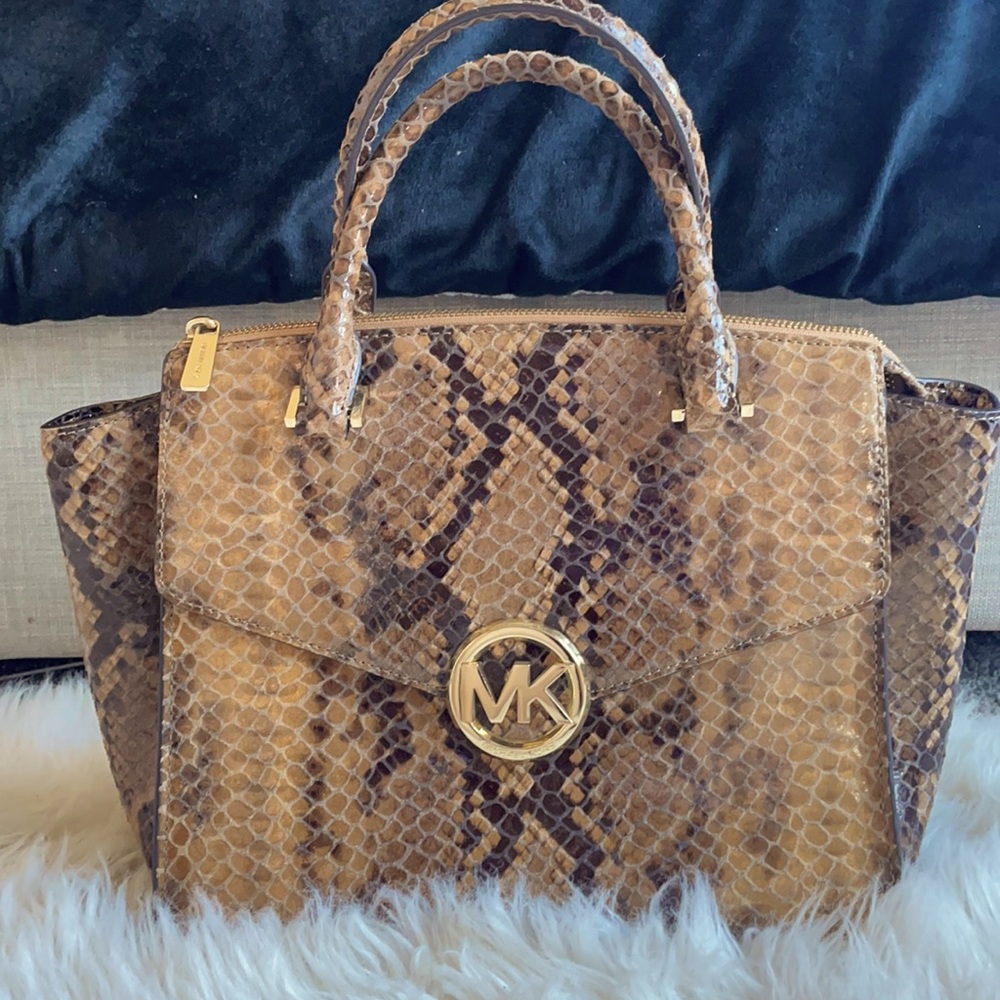 Rare Michael Kors python snake skin purse.